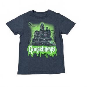 Goosebumps T-shirt Dark Gray Haunted House